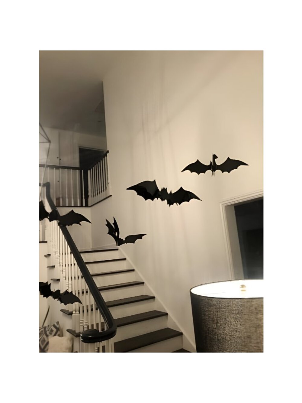 60 PCS DIY Halloween Party Supplies 3D Decorative Scary Bats Wall Decal
